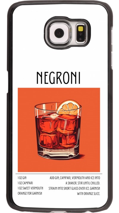Samsung Galaxy S6 Case Hülle - Cocktail Rezept Negroni