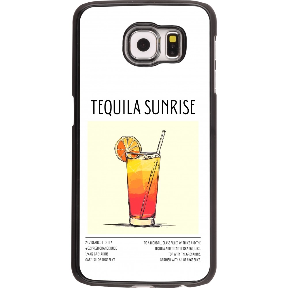 Coque Samsung Galaxy S6 - Cocktail recette Tequila Sunrise