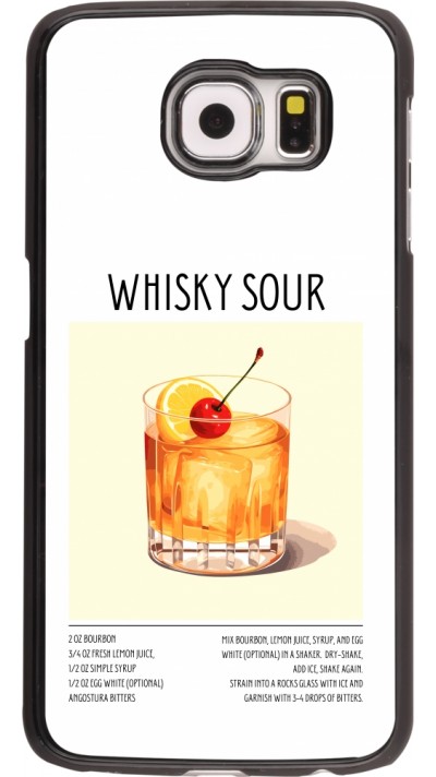 Samsung Galaxy S6 Case Hülle - Cocktail Rezept Whisky Sour