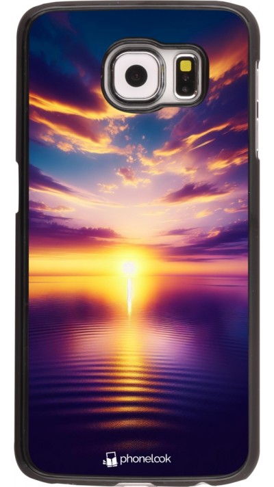 Coque Samsung Galaxy S6 - Coucher soleil jaune violet