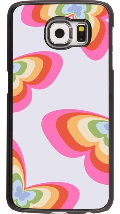 Samsung Galaxy S6 Case Hülle - Easter 2024 rainbow butterflies