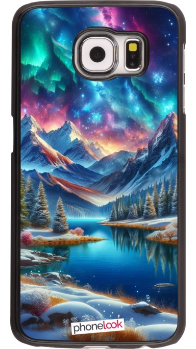 Samsung Galaxy S6 Case Hülle - Fantasiebergsee Himmel Sterne