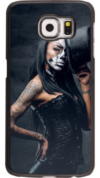 Samsung Galaxy S6 Case Hülle - Halloween 22 Tattooed Girl