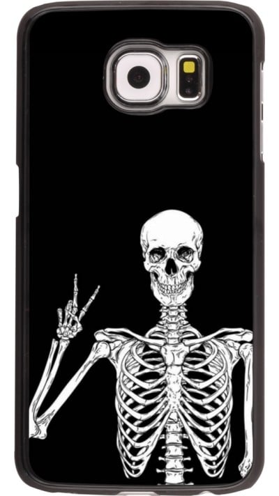 Samsung Galaxy S6 Case Hülle - Halloween 2023 peace skeleton