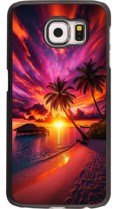 Samsung Galaxy S6 Case Hülle - Malediven Abenddämmerung Glückseligkeit