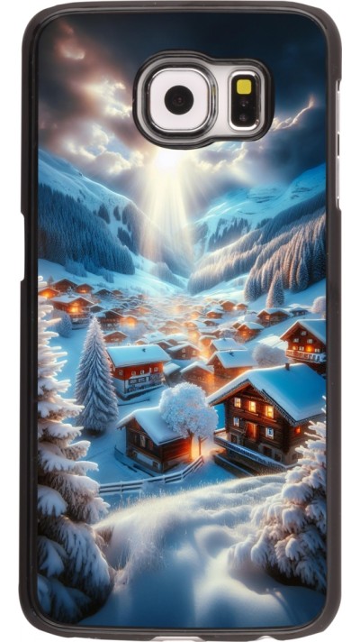 Samsung Galaxy S6 Case Hülle - Berg Schnee Licht