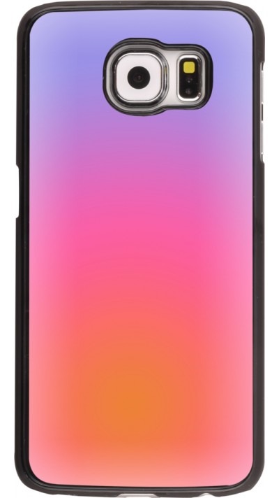 Samsung Galaxy S6 Case Hülle - Orange Pink Blue Gradient