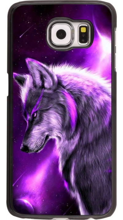 Hülle Samsung Galaxy S6 - Purple Sky Wolf