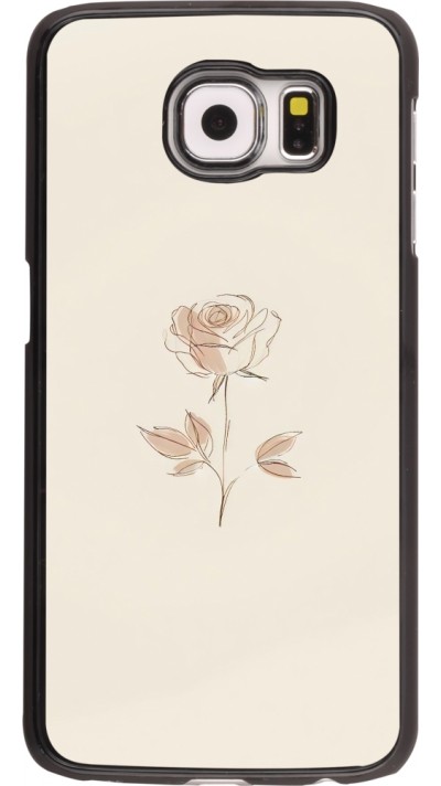 Samsung Galaxy S6 Case Hülle - Rosa Sand Minimalistisch
