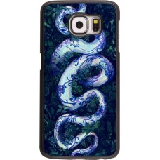 Samsung Galaxy S6 Case Hülle - Snake Blue Anaconda