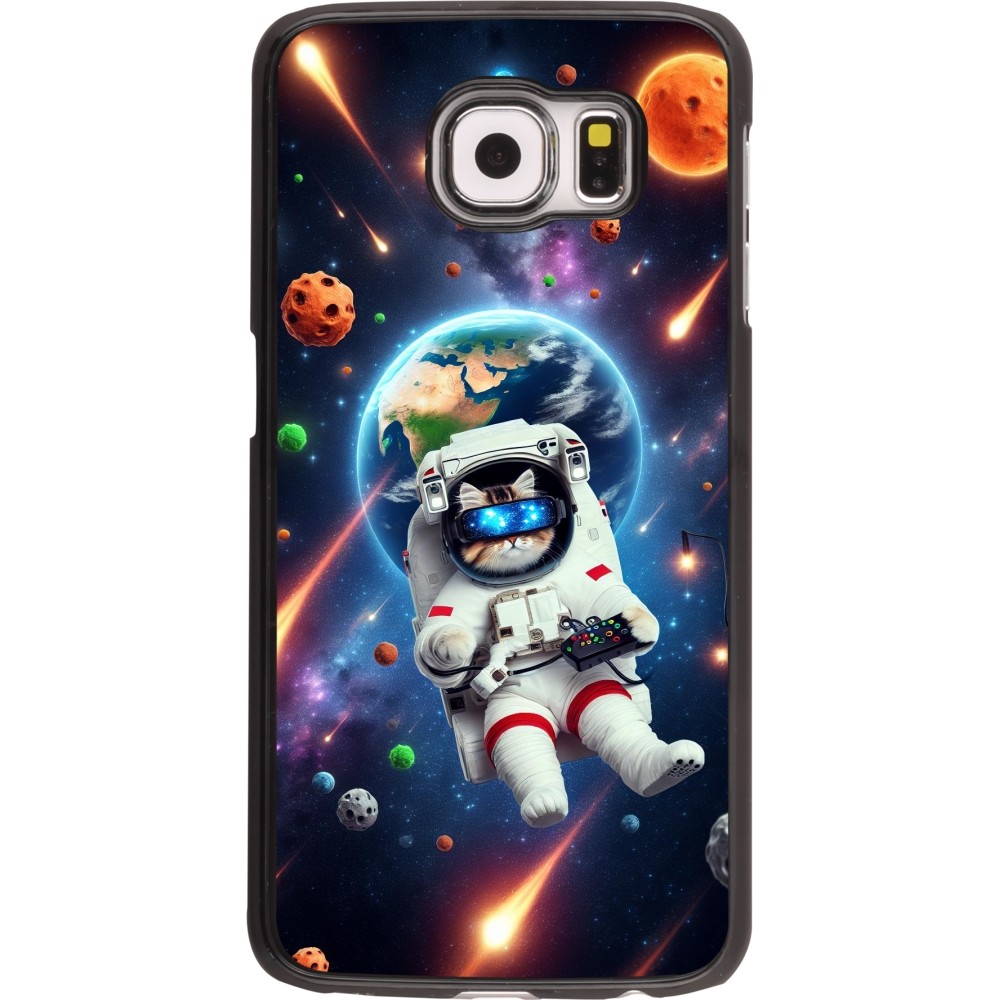 Samsung Galaxy S6 Case Hülle - VR SpaceCat Odyssee