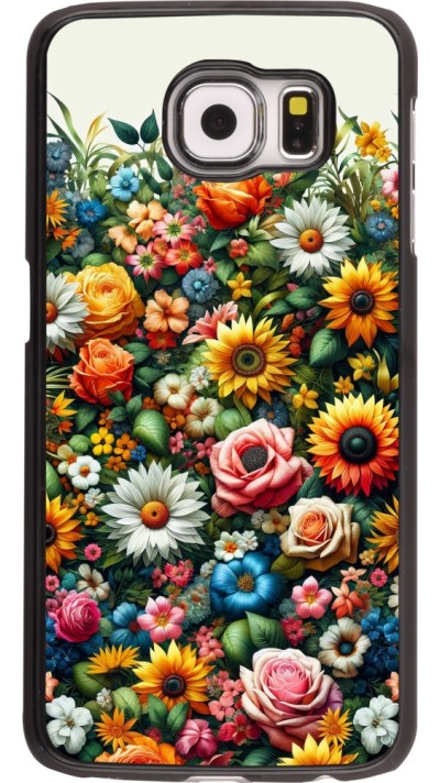 Samsung Galaxy S6 Case Hülle - Sommer Blumenmuster