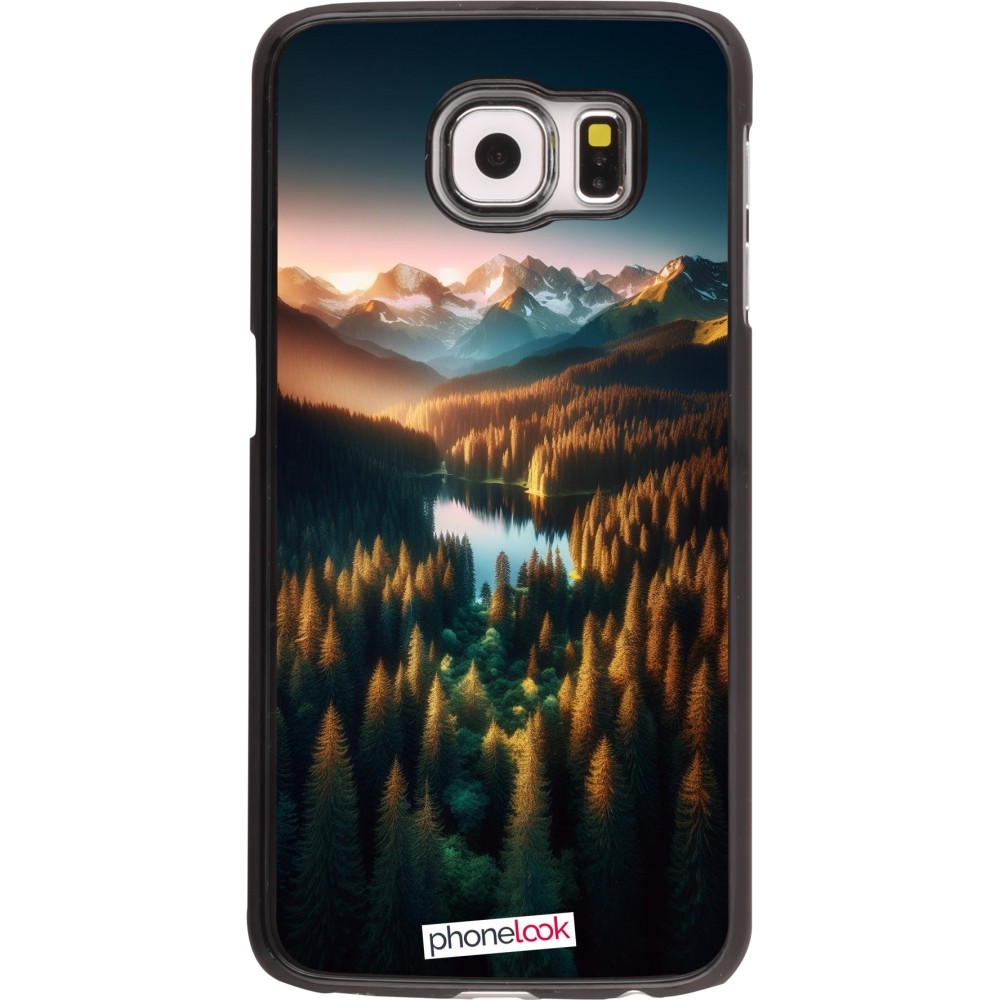 Coque Samsung Galaxy S6 - Sunset Forest Lake