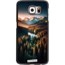 Samsung Galaxy S6 Case Hülle - Sonnenuntergang Waldsee