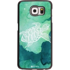Coque Samsung Galaxy S6 - Turtle Aztec Watercolor
