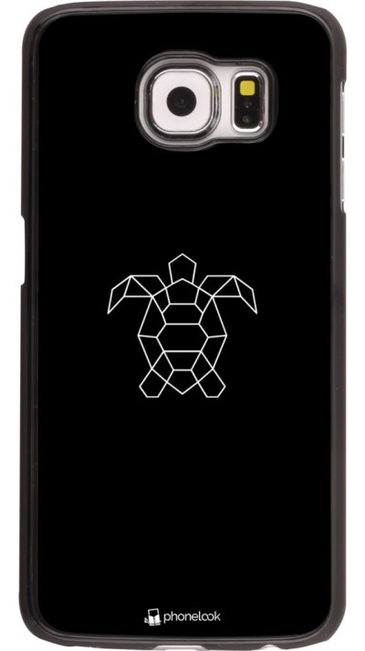 Coque Samsung Galaxy S6 - Turtles lines on black