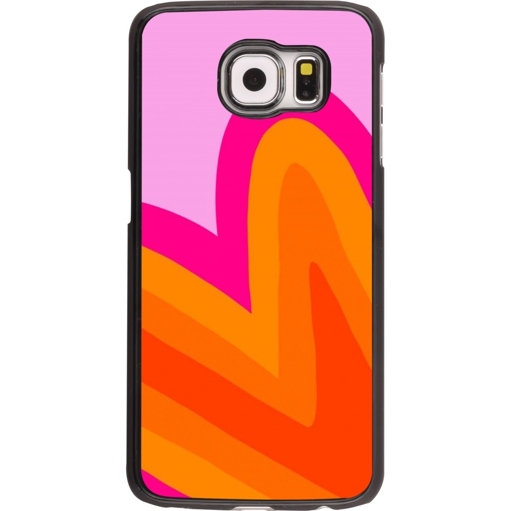 Samsung Galaxy S6 Case Hülle - Valentine 2024 heart gradient