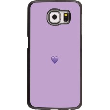 Samsung Galaxy S6 Case Hülle - Valentine 2023 purpule single heart