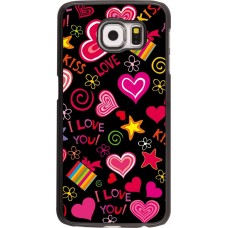 Samsung Galaxy S6 Case Hülle - Valentine 2023 love symbols