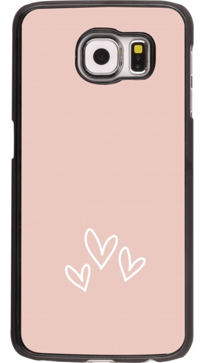 Samsung Galaxy S6 Case Hülle - Valentine 2023 three minimalist hearts