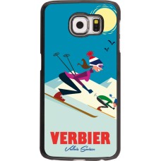 Samsung Galaxy S6 Case Hülle - Verbier Ski Downhill