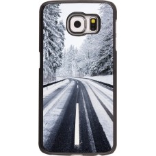 Samsung Galaxy S6 Case Hülle - Winter 22 Snowy Road