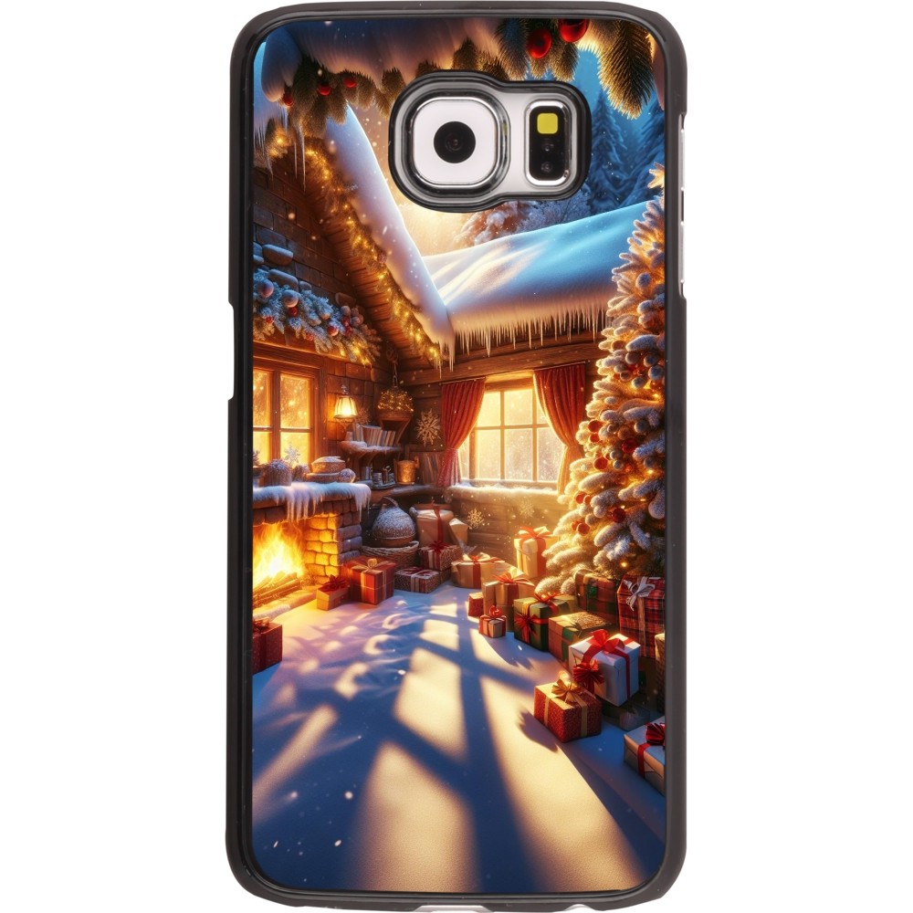 Samsung Galaxy S6 Case Hülle - Weihnachten Chalet Feerie