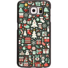 Samsung Galaxy S6 Case Hülle - Weihnachten 2023 Flachmuster
