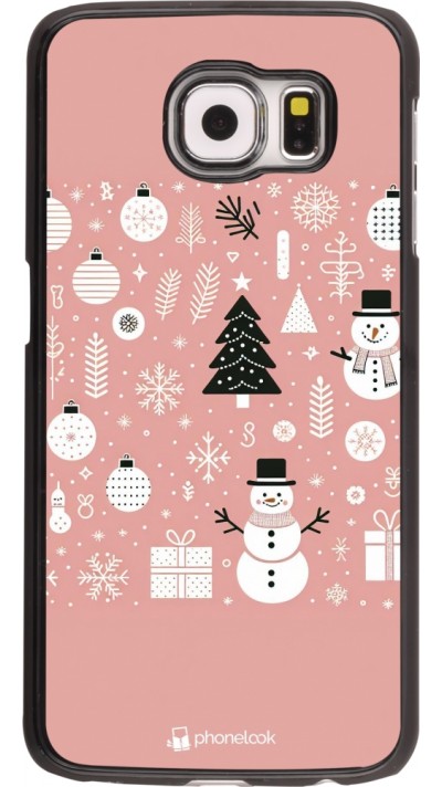 Samsung Galaxy S6 Case Hülle - Weihnachten 2024 Rose Schneemann Weihnachten
