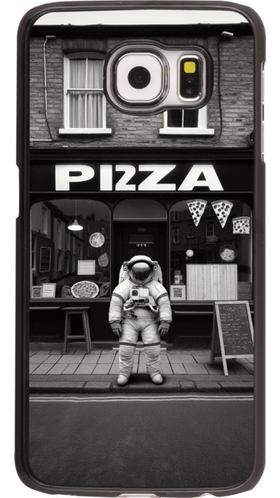 Samsung Galaxy S6 edge Case Hülle - Astronaut vor einer Pizzeria