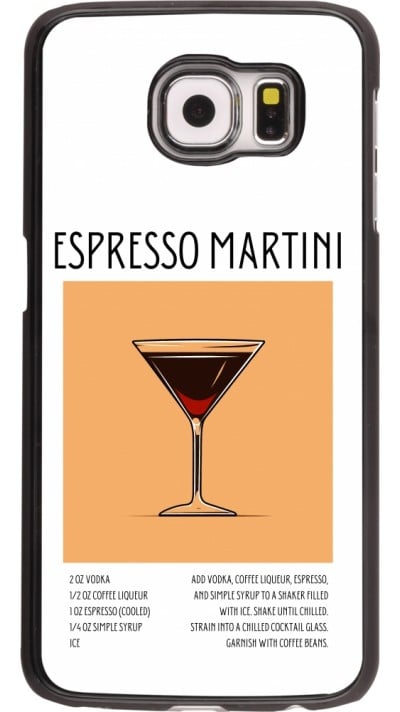 Samsung Galaxy S6 edge Case Hülle - Cocktail Rezept Espresso Martini