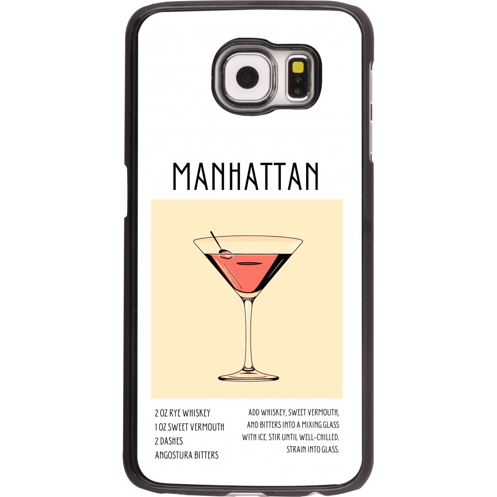 Samsung Galaxy S6 edge Case Hülle - Cocktail Rezept Manhattan