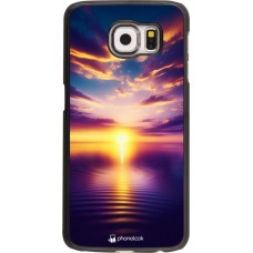 Samsung Galaxy S6 edge Case Hülle - Sonnenuntergang gelb violett