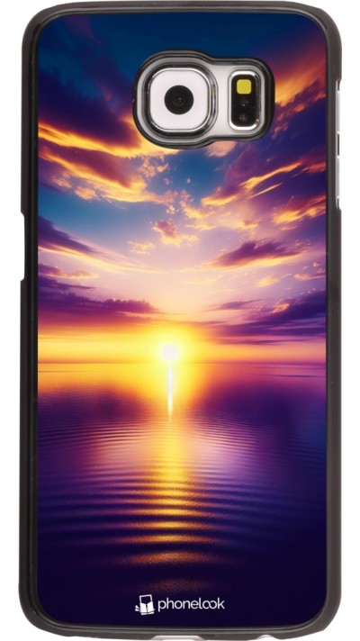 Samsung Galaxy S6 edge Case Hülle - Sonnenuntergang gelb violett