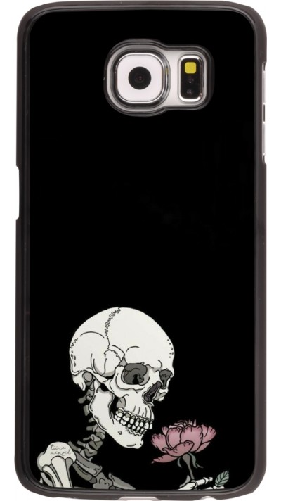 Coque Samsung Galaxy S6 edge - Halloween 2023 rose and skeleton