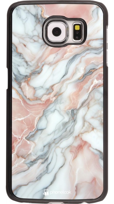 Coque Samsung Galaxy S6 edge - Marbre Rose Lumineux