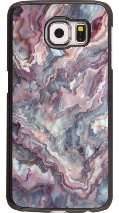 Coque Samsung Galaxy S6 edge - Marbre violette argentée