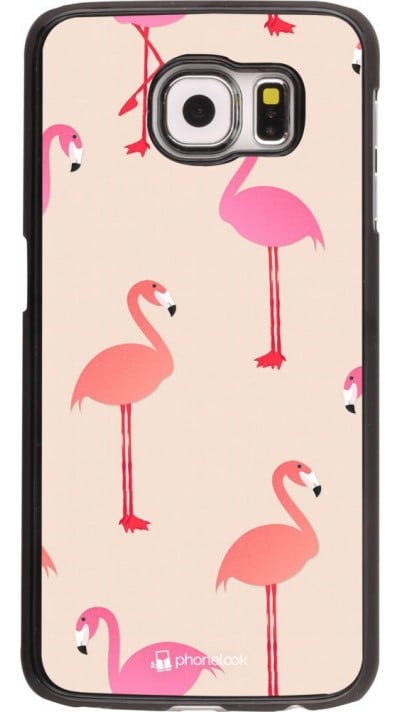 Coque Samsung Galaxy S6 edge - Pink Flamingos Pattern