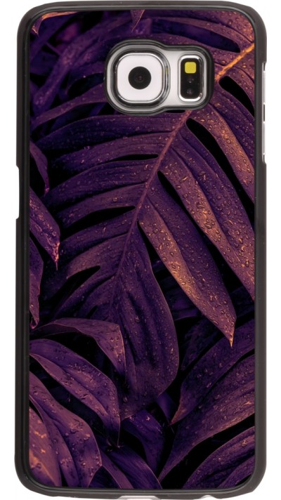 Samsung Galaxy S6 edge Case Hülle - Purple Light Leaves