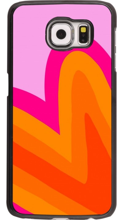 Coque Samsung Galaxy S6 edge - Valentine 2024 heart gradient