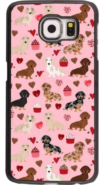 Coque Samsung Galaxy S6 edge - Valentine 2024 puppy love
