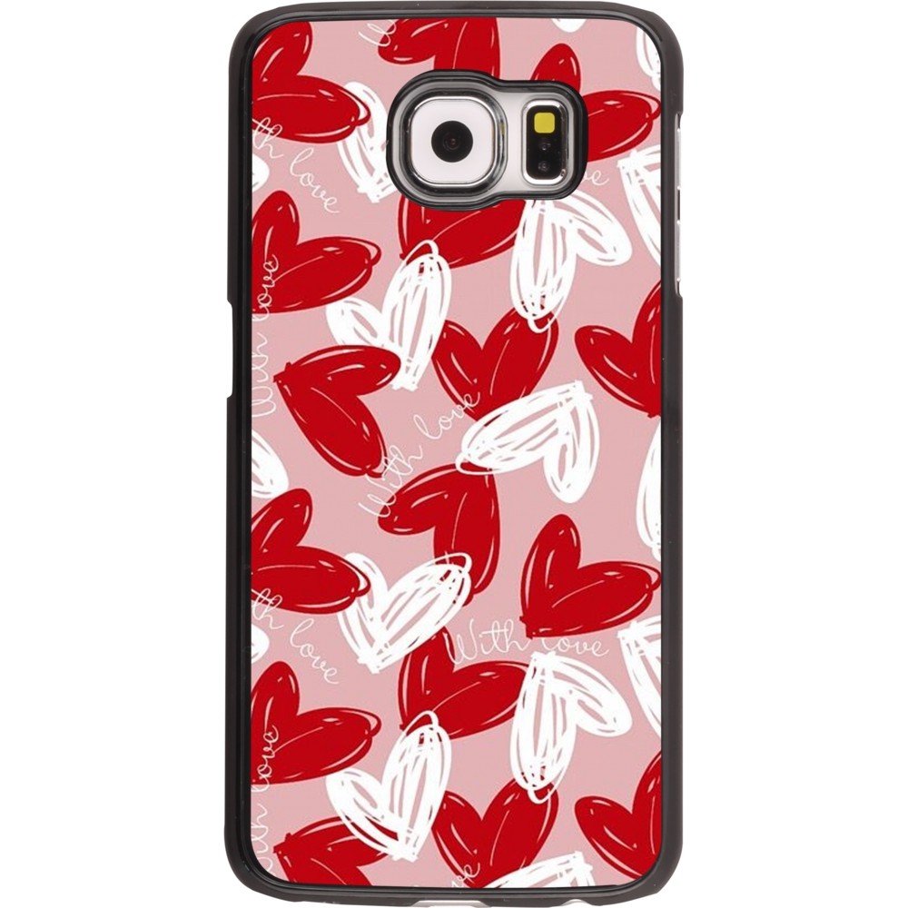 Coque Samsung Galaxy S6 edge - Valentine 2024 with love heart