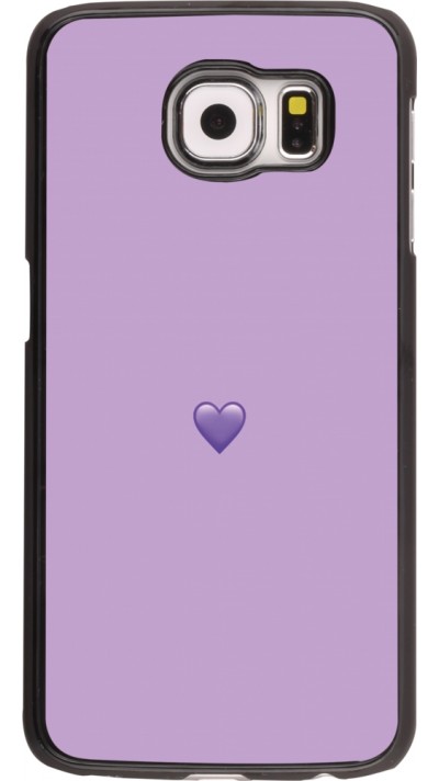 Coque Samsung Galaxy S6 edge - Valentine 2023 purpule single heart
