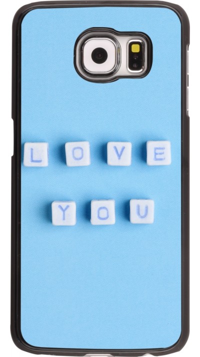Coque Samsung Galaxy S6 edge - Valentine 2023 blue love you