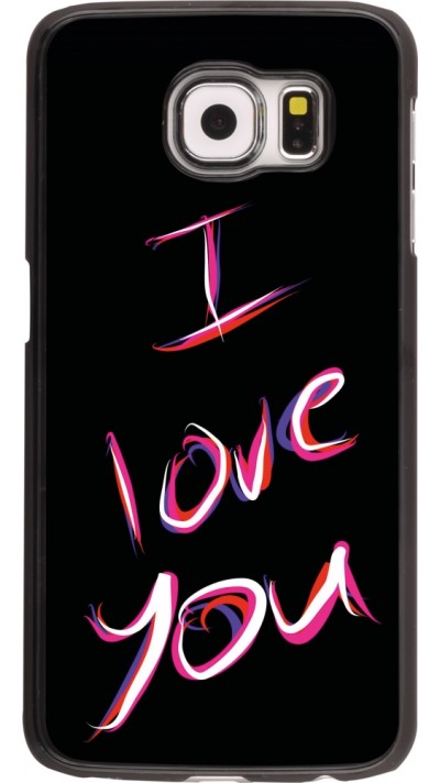 Coque Samsung Galaxy S6 edge - Valentine 2023 colorful I love you