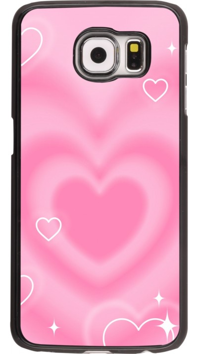 Coque Samsung Galaxy S6 edge - Valentine 2023 degraded pink hearts