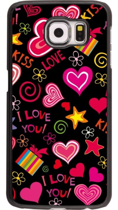 Coque Samsung Galaxy S6 edge - Valentine 2023 love symbols