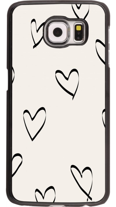 Coque Samsung Galaxy S6 edge - Valentine 2023 minimalist hearts