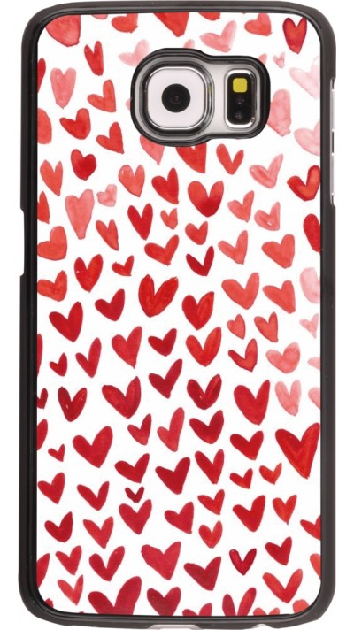 Coque Samsung Galaxy S6 edge - Valentine 2023 multiple red hearts