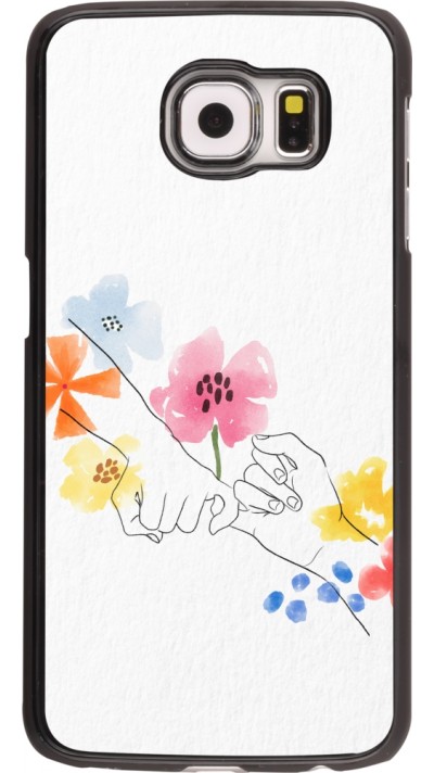 Coque Samsung Galaxy S6 edge - Valentine 2023 pinky promess flowers